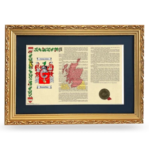 Beauorthay Deluxe Armorial Landscape Framed - Gold