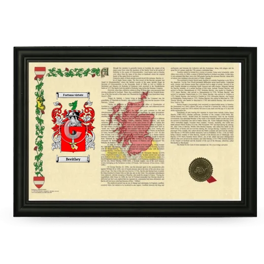 Beeithey Armorial Landscape Framed - Black