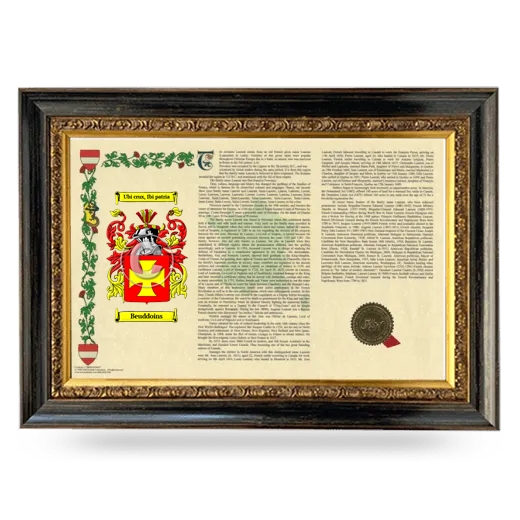 Beuddoins Armorial Landscape Framed - Heirloom