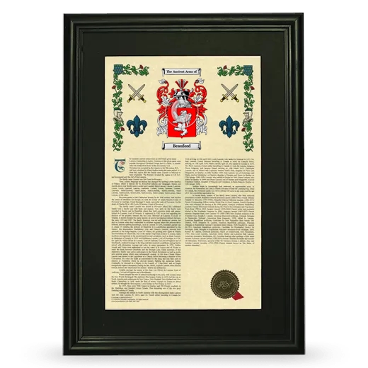 Beauford Deluxe Armorial Framed - Black