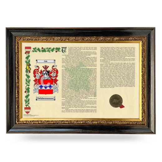 Delabeaummau Armorial Landscape Framed - Heirloom