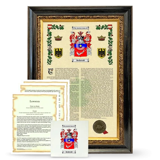 Becketold Framed Armorial, Symbolism and Large Tile - Heirloom