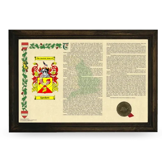 Epeckett Armorial Landscape Framed - Brown