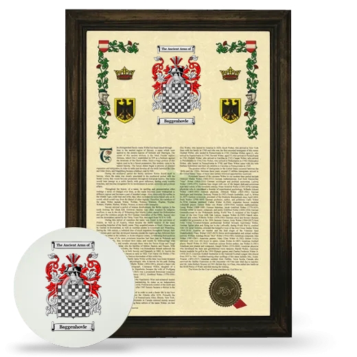 Baggenhovle Framed Armorial History and Mouse Pad - Brown
