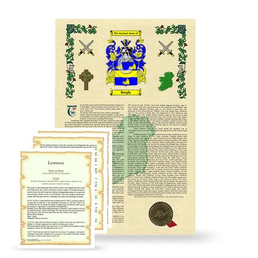 Beegly Armorial History and Symbolism package