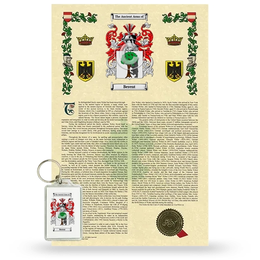 Berent Armorial History and Keychain Package