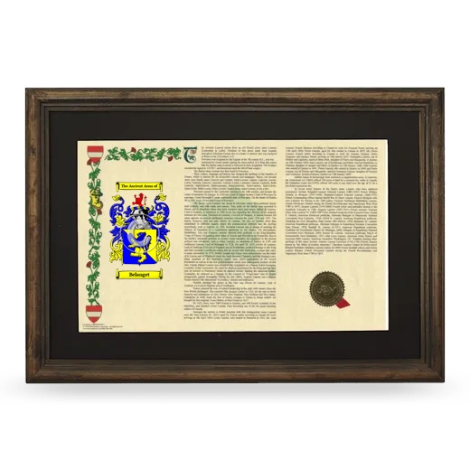 Belanget Deluxe Armorial Landscape Framed - Brown