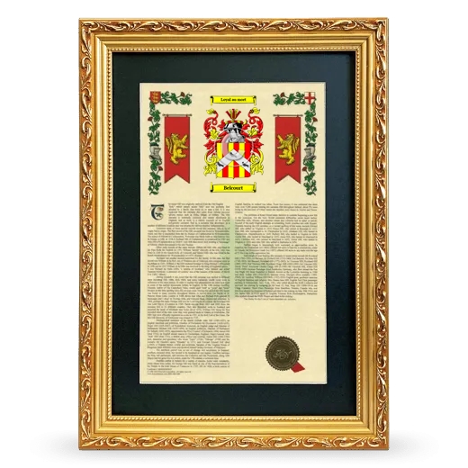 Belcourt Deluxe Armorial Framed - Gold