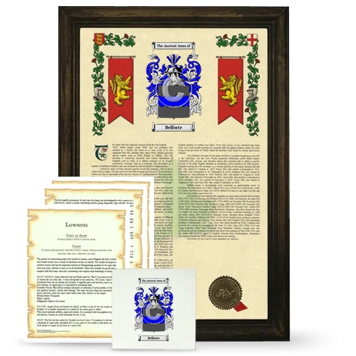 Belforte Framed Armorial, Symbolism and Large Tile - Brown