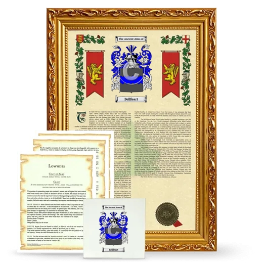 Bellfeart Framed Armorial, Symbolism and Large Tile - Gold