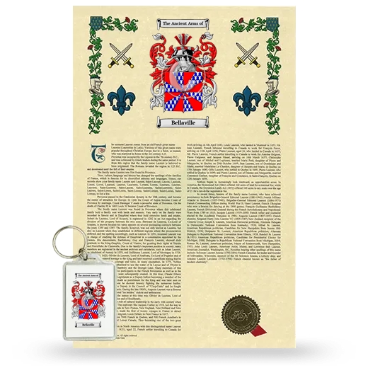 Bellaville Armorial History and Keychain Package