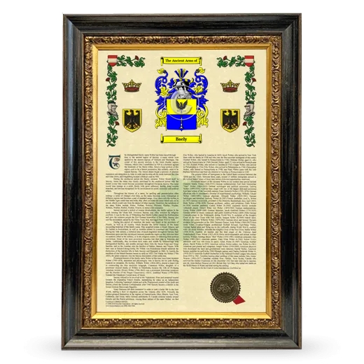 Baely Armorial History Framed - Heirloom