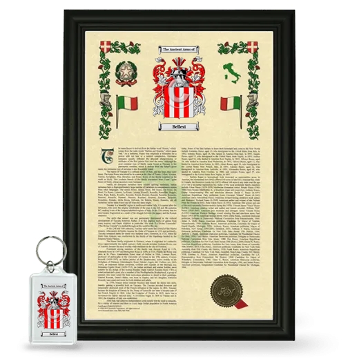 Bellesi Framed Armorial History and Keychain - Black