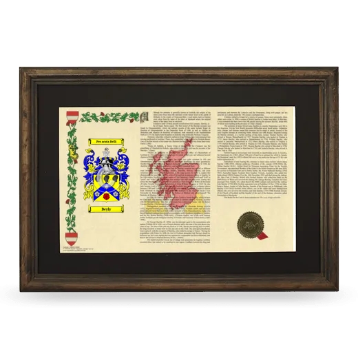 Beyly Deluxe Armorial Landscape Framed - Brown