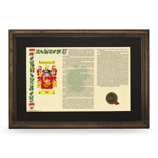 Belz Deluxe Armorial Landscape Framed - Brown