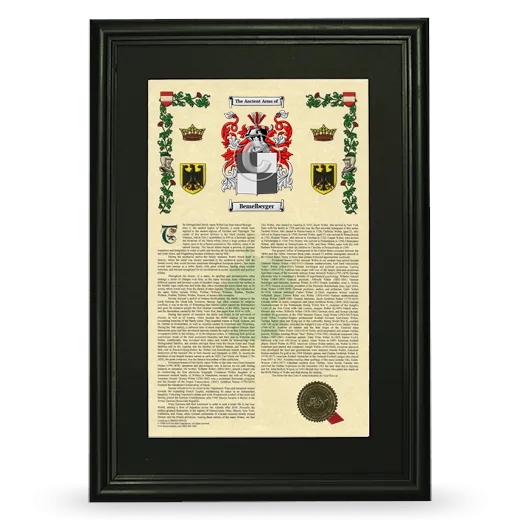 Bemelberger Deluxe Armorial Framed - Black