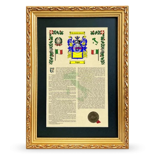 Vegni Deluxe Armorial Framed - Gold