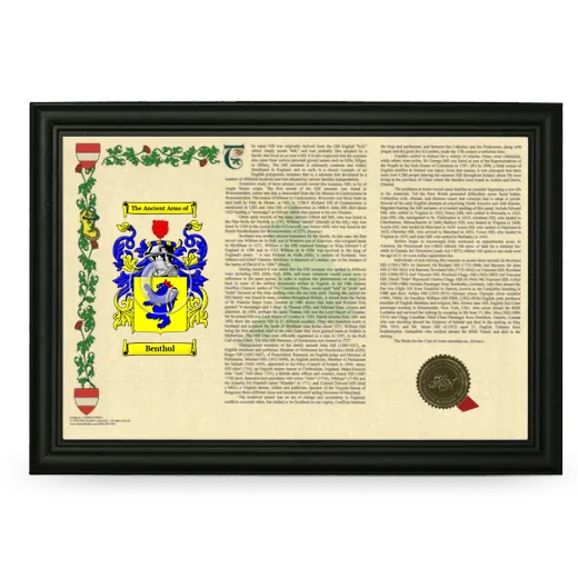 Benthul Armorial Landscape Framed - Black