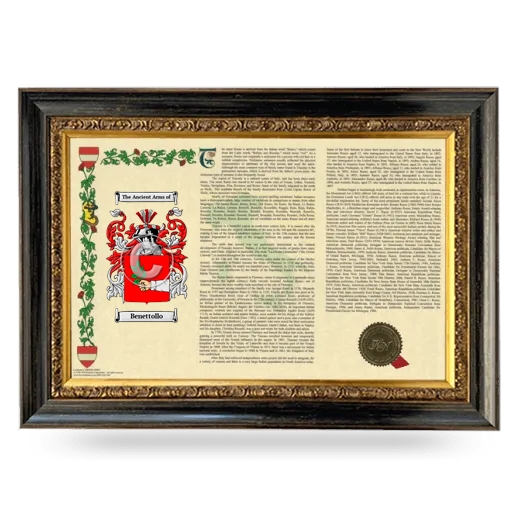 Benettollo Armorial Landscape Framed - Heirloom