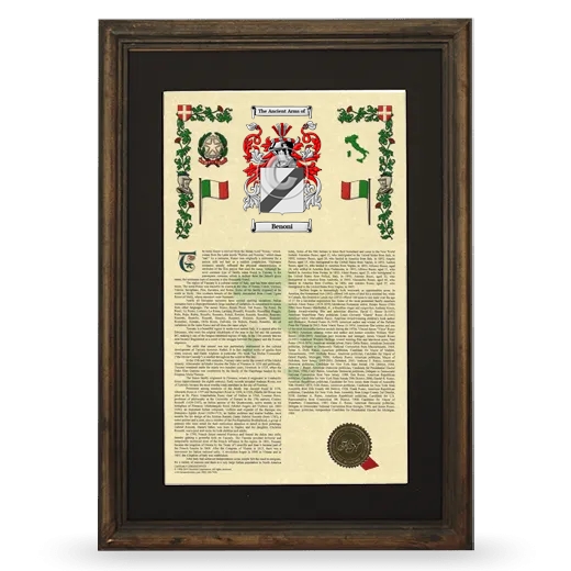 Benoni Deluxe Armorial Framed - Brown