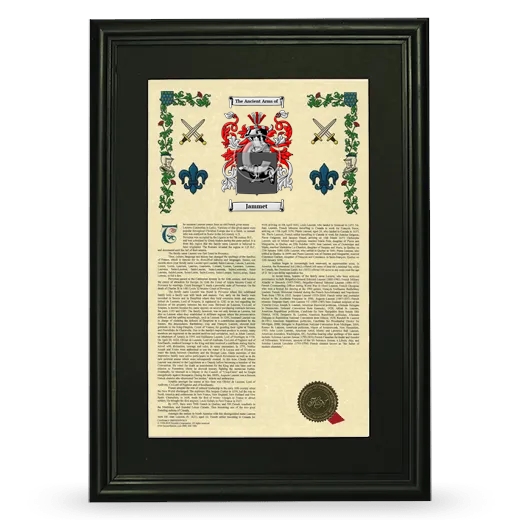 Jammet Deluxe Armorial Framed - Black