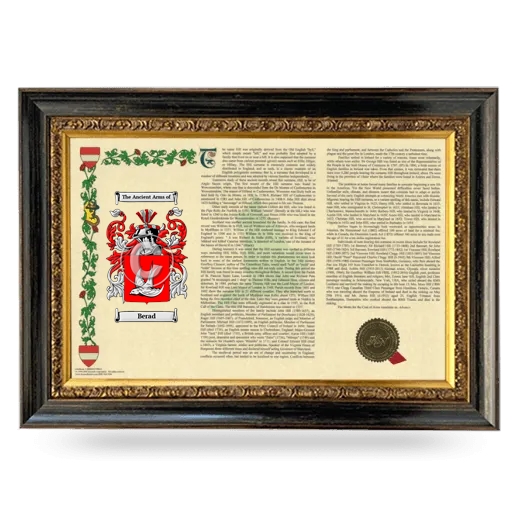 Berad Armorial Landscape Framed - Heirloom