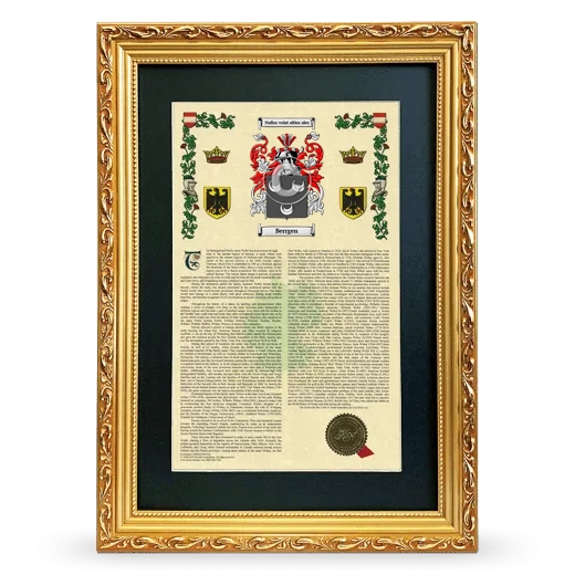 Berrgen Deluxe Armorial Framed - Gold