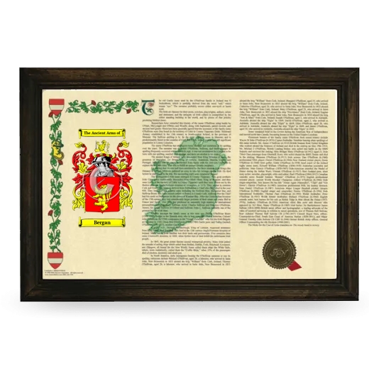 Bergan Armorial Landscape Framed - Brown