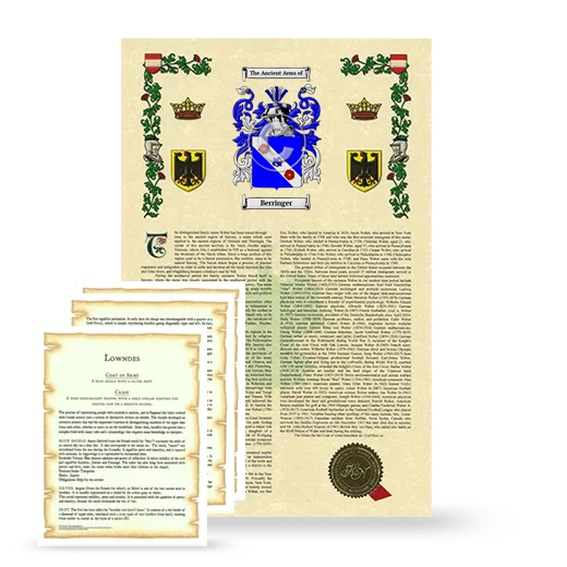 Berringer Armorial History and Symbolism package