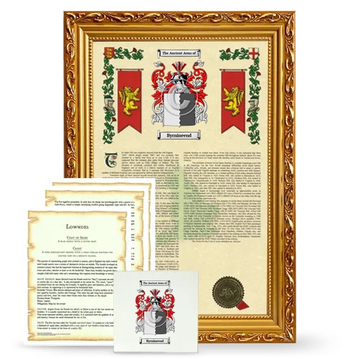 Byrnineend Framed Armorial, Symbolism and Large Tile - Gold