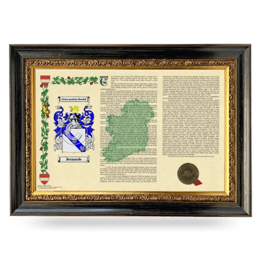 Bermarde Armorial Landscape Framed - Heirloom