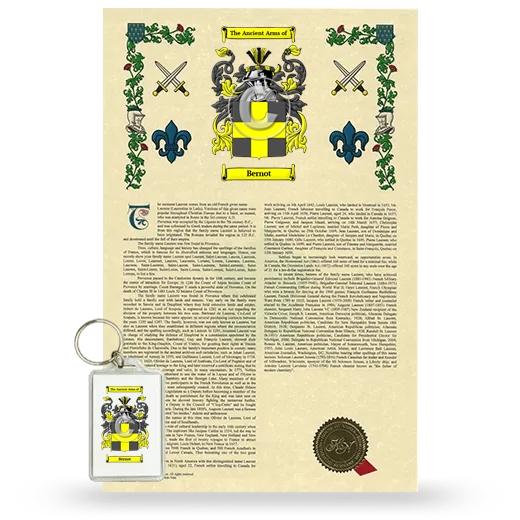 Bernot Armorial History and Keychain Package