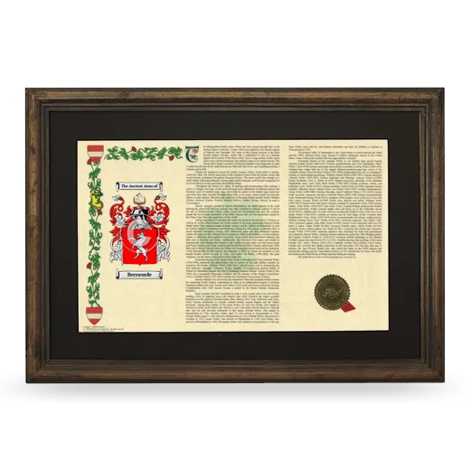 Bersworde Deluxe Armorial Landscape Framed - Brown