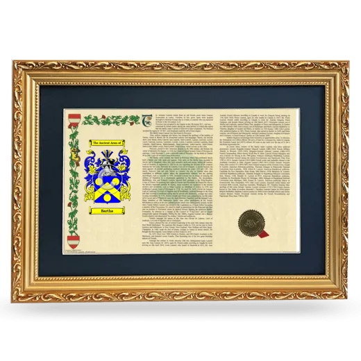 Bartha Deluxe Armorial Landscape Framed - Gold