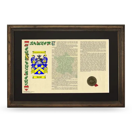 Bertold Deluxe Armorial Landscape Framed - Brown