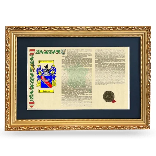 Bairtran Deluxe Armorial Landscape Framed - Gold