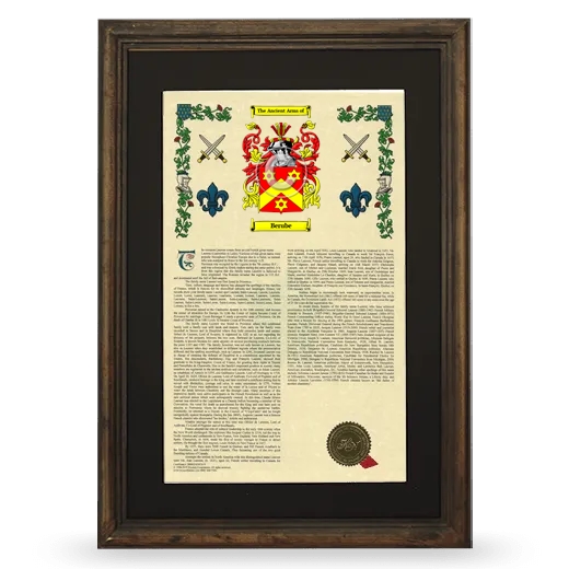 Berube Deluxe Armorial Framed - Brown