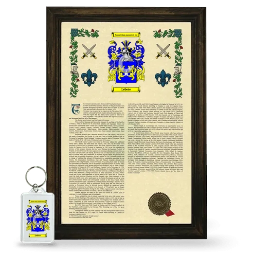 Lebete Framed Armorial History and Keychain - Brown