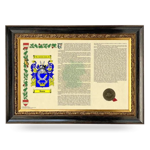 Bosen Armorial Landscape Framed - Heirloom