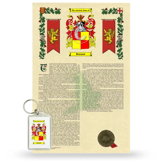 Beasant Armorial History and Keychain Package