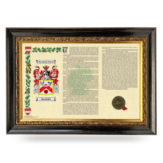 Beschefel Armorial Landscape Framed - Heirloom