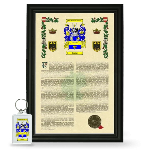 Beathe Framed Armorial History and Keychain - Black