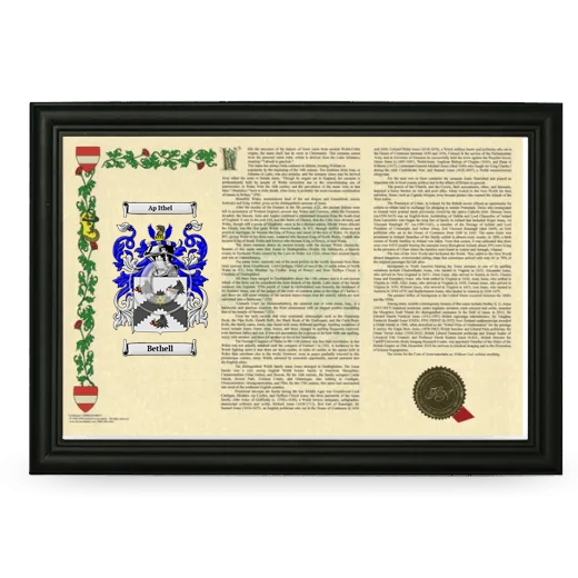 Bethell Armorial Landscape Framed - Black