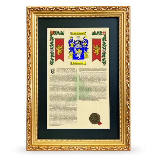 Beddesworde Deluxe Armorial Framed - Gold