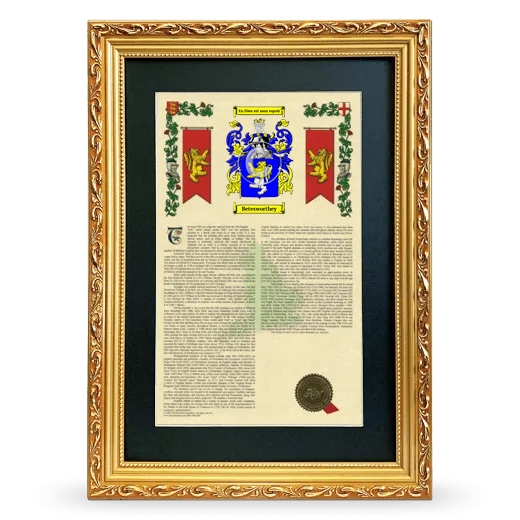 Betesworthey Deluxe Armorial Framed - Gold