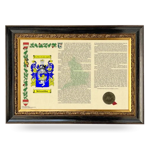 Betteswithey Armorial Landscape Framed - Heirloom