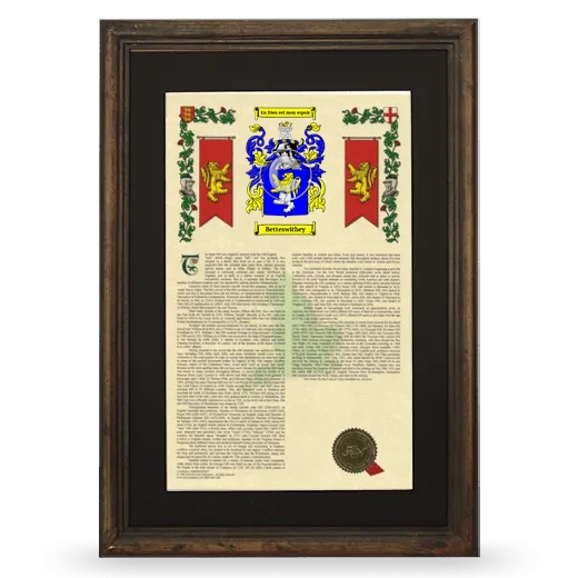 Betteswithey Deluxe Armorial Framed - Brown