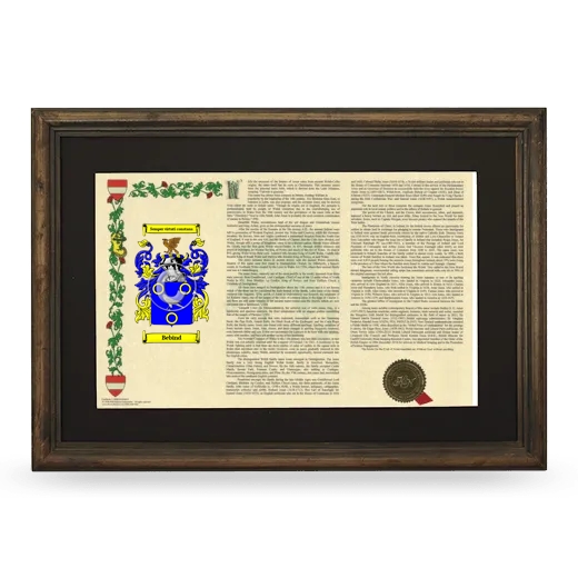 Bebind Deluxe Armorial Landscape Framed - Brown