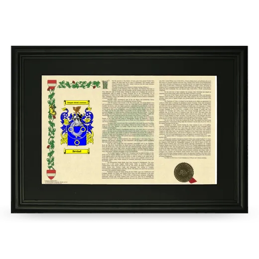 Bevind Deluxe Armorial Landscape Framed- Black