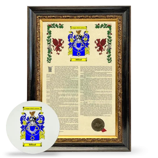 Biffand Framed Armorial History and Mouse Pad - Heirloom